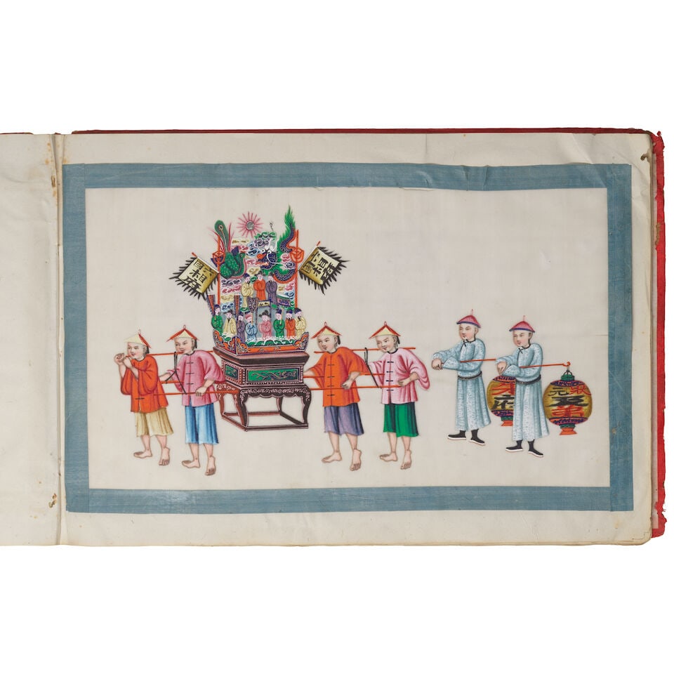 CHINESE ARTIST (19TH CENTURY) An album of twelve procession scenes - 4