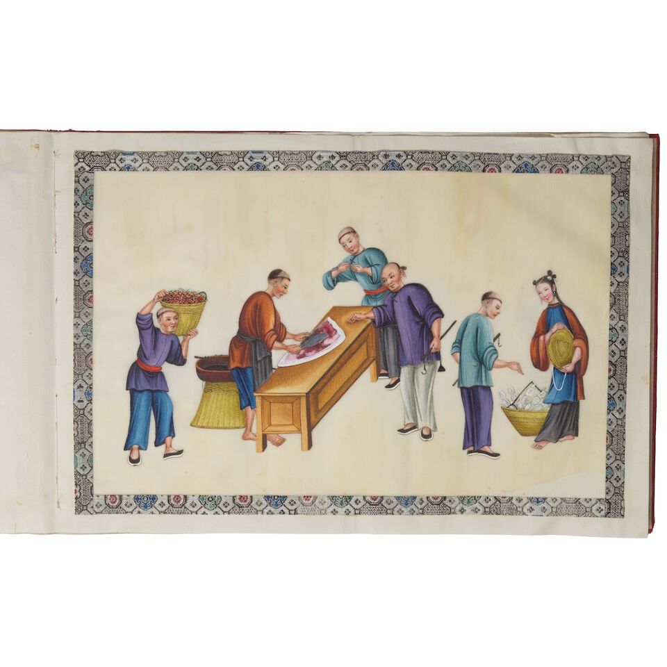 CHINESE ARTIST (19TH CENTURY) An album of twelve street vendor scenes - 4