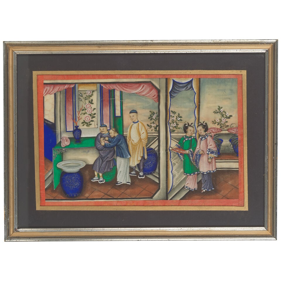 CHINESE ARTISTS (18TH/19TH CENTURY) Figurative scenes (8) - 3