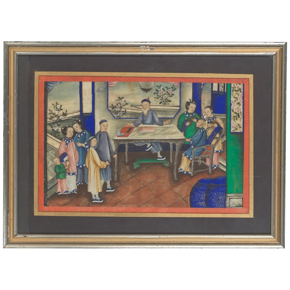 CHINESE ARTISTS (18TH/19TH CENTURY) Figurative scenes (8) - 5
