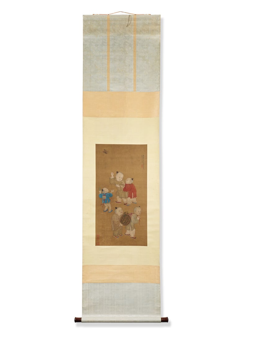 ATTRIBUTED TO ZHU JUNBI (19TH CENTURY) Boys at Play - 2