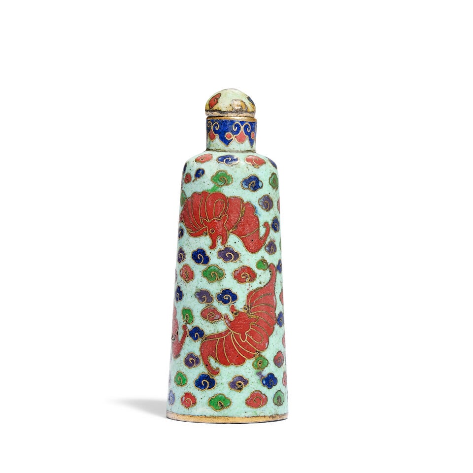 A CLOISONNÉ ENAMEL 'BATS' SNUFF BOTTLE 18th/19th century (2) - 2