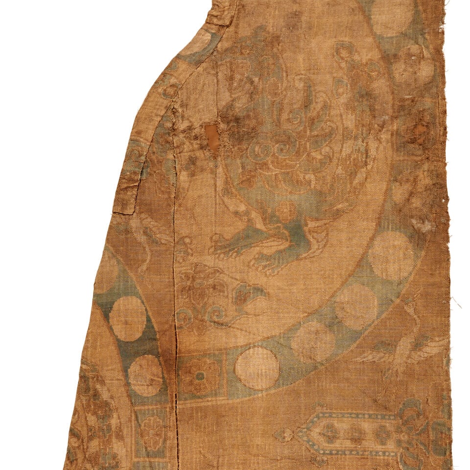 Sogdian Silk Robe Central Asia 1 ft. 8 in. x 3 ft. - 2
