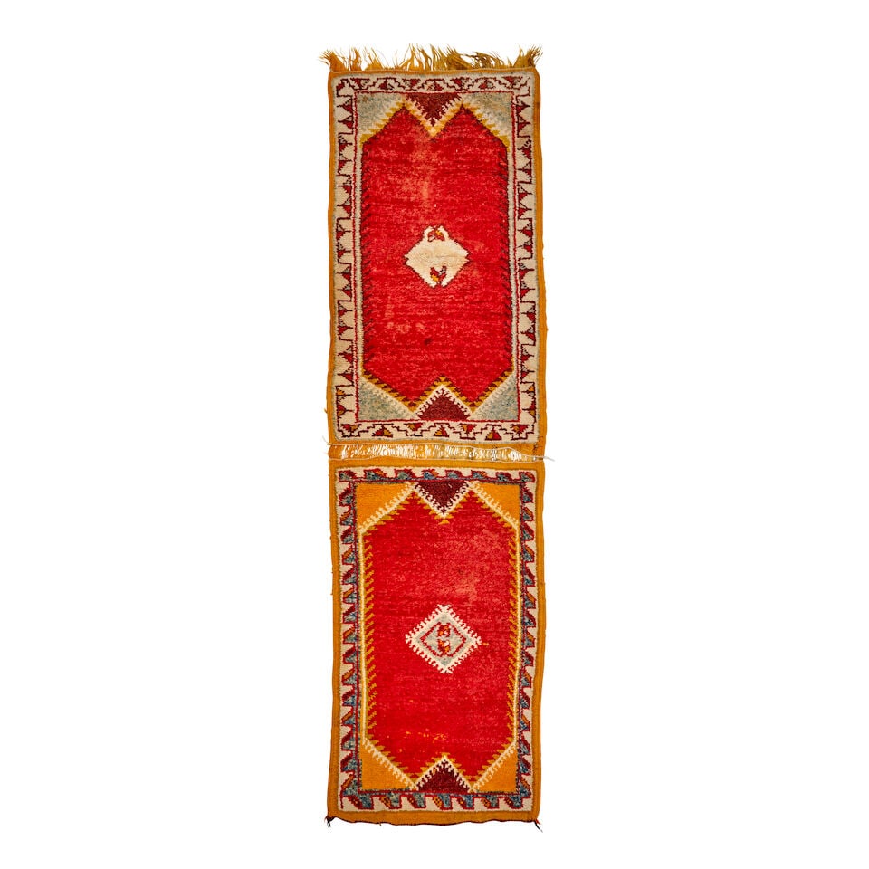 Pair of Moroccan Small Rugs Morocco 2 ft. 1 in. x 7 ft. 1 in. (1 of 3)
