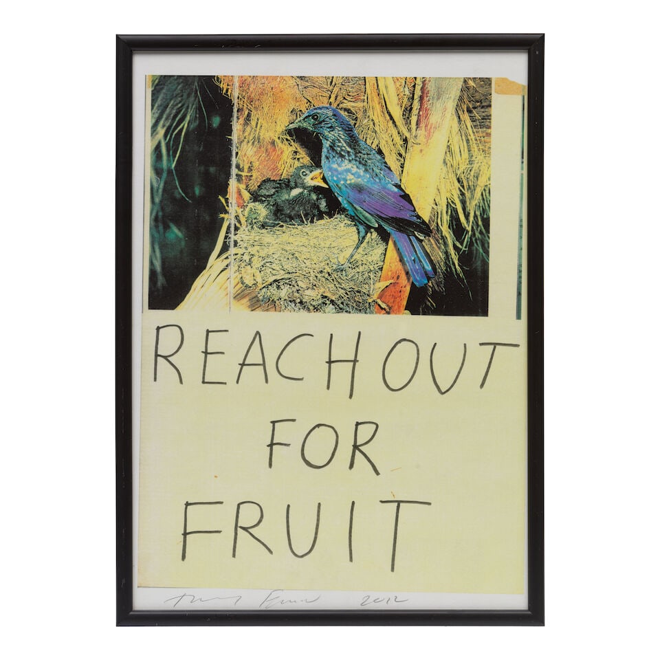 Dame Tracey Emin (British, born 1963) Reach Out for Fruit Inkjet print in colours, 2012, on thin... - 2