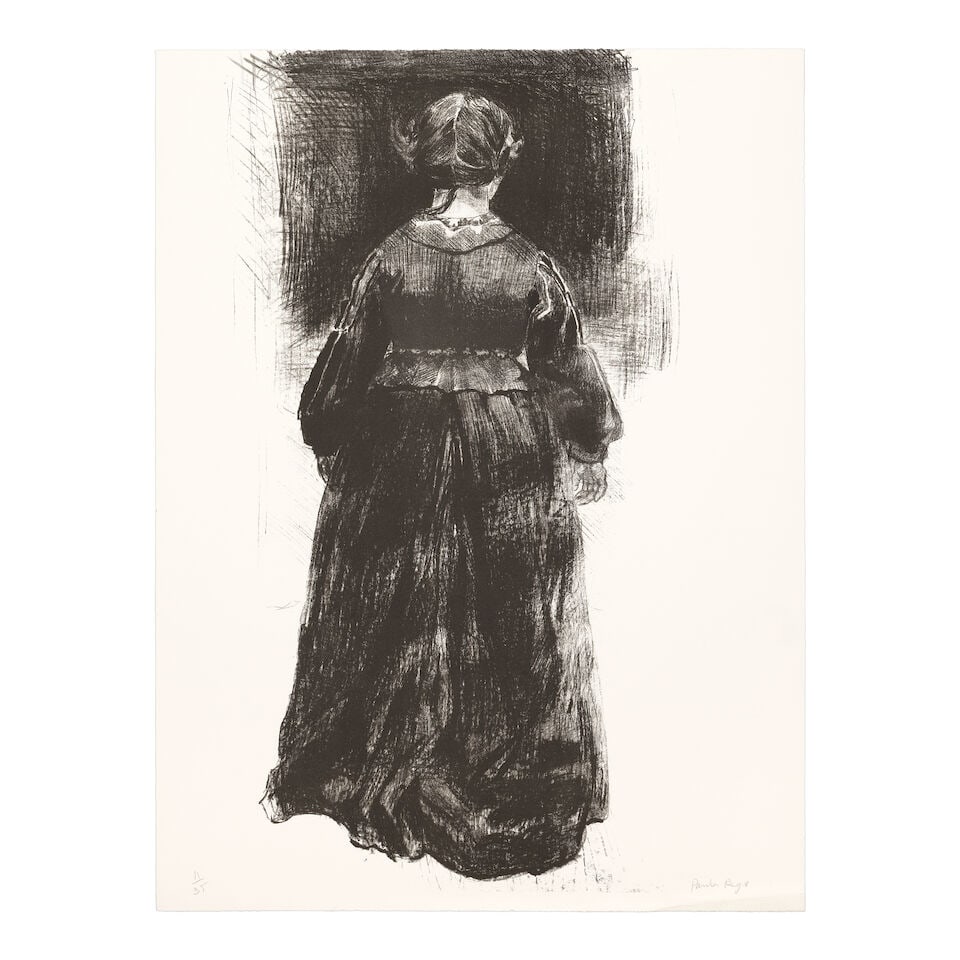 Dame Paula Rego R.A. (British, 1935-2022) Jane Eyre, from Jane Eyre - The Guardians Lithograph i...: Dame Paula Rego R.A. (British, 1935-2022) Jane Eyre, from Jane Eyre - The Guardians (Rosenthal 201) Lithograph in colours, 2001-02, on Somerset wove paper, signed and numbered 11/35 in pencil (there