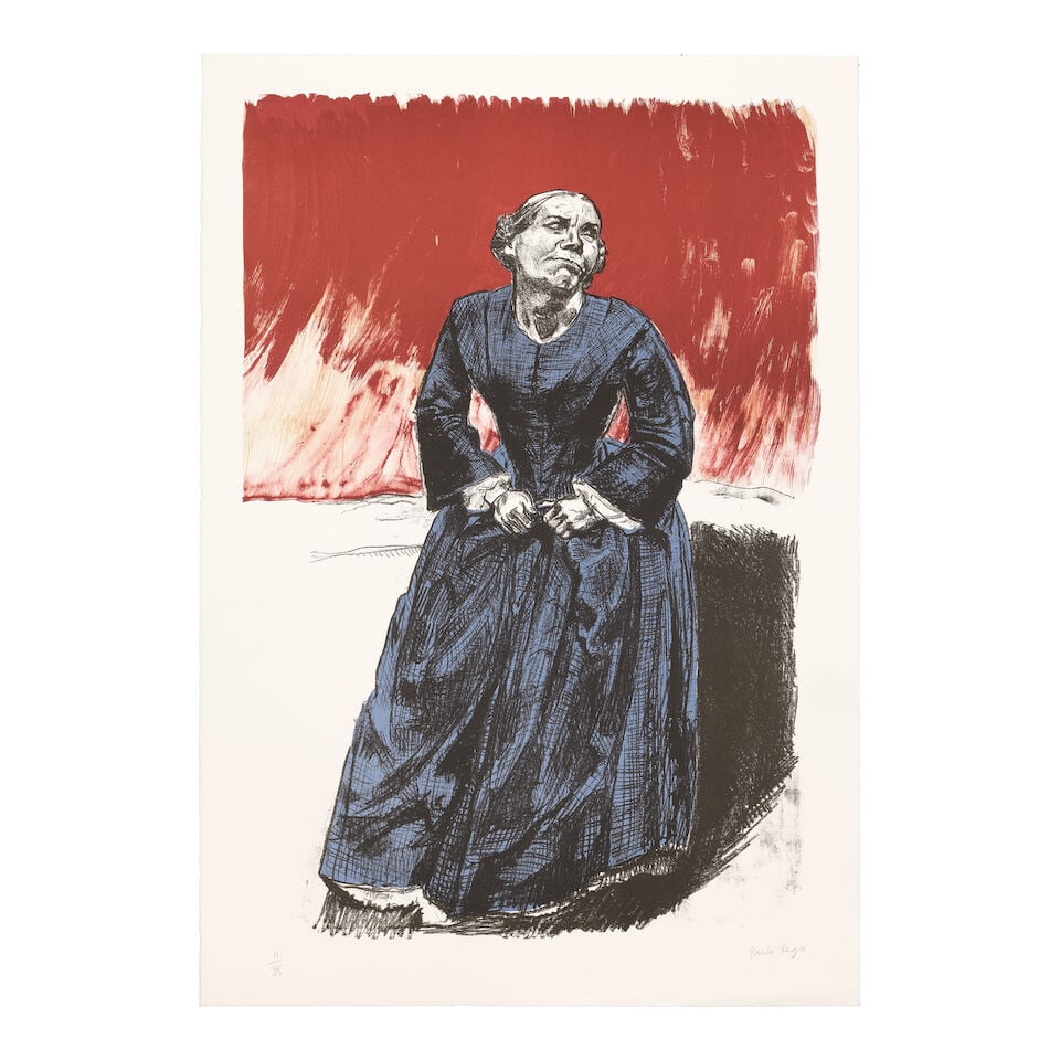 Dame Paula Rego R.A. (British, 1935-2022) Come to Me, from Jane Eyre - The Guardians Lithograph ...: Dame Paula Rego R.A. (British, 1935-2022) Come to Me, from Jane Eyre - The Guardians (Rosenthal 209) Lithograph in colours, 2001-02, on Somerset wove paper, signed and numbered 11/35 in pencil