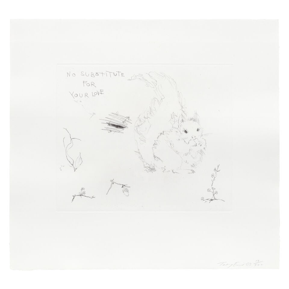 Dame Tracey Emin (British, born 1963) No Substitute For Your Love Soft-ground etching, 2003, on ... (1 of 2)