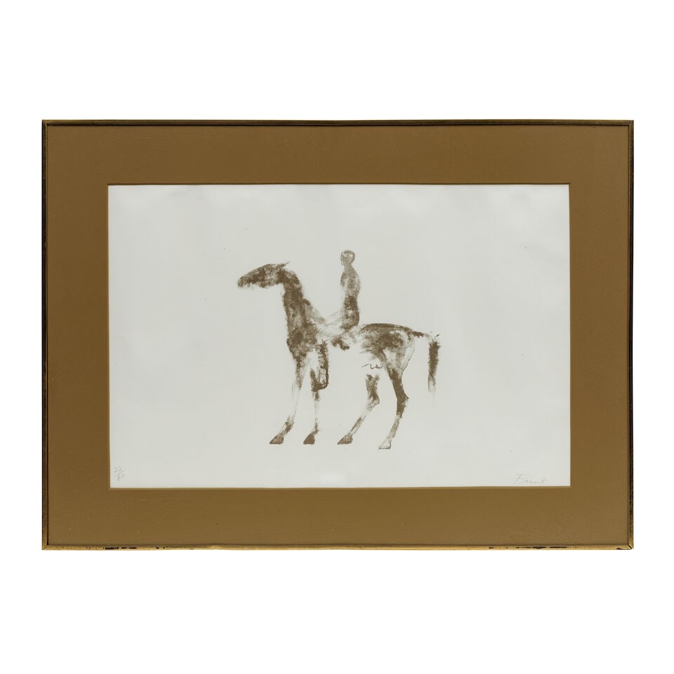Dame Elisabeth Frink R.A. (British, 1930-1993) Small Horse and Rider Lithograph in colours, 1970... - 3