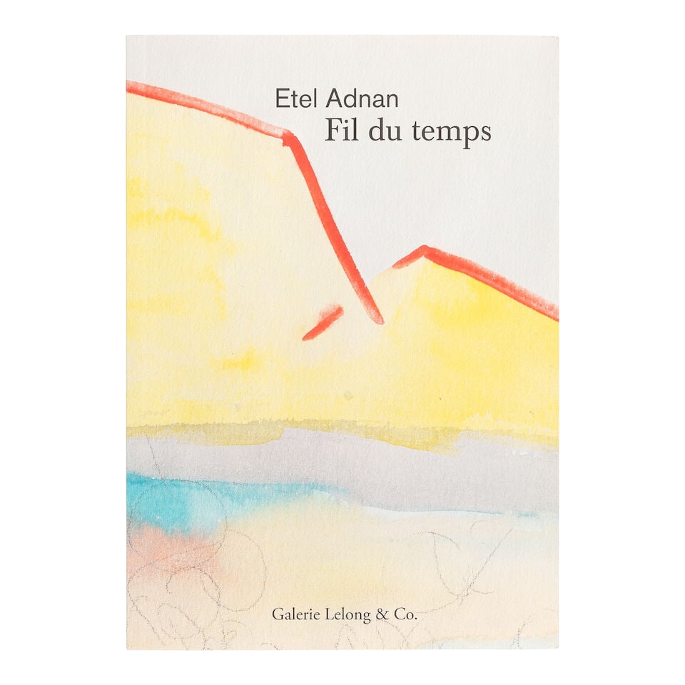 Etel Adnan (Lebanese, 1925-2021) Fil du temps (Thread of Time) Etching with aquatint in colours,... - 2