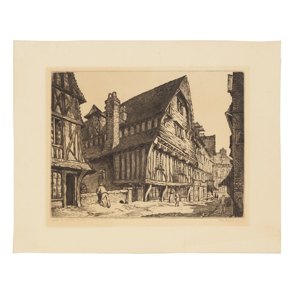 Sybil Andrews CPE (British/Canadian, 1898-1992) Manoir de Formeville, Lisieux; St. Jacques, Lisi... - 3