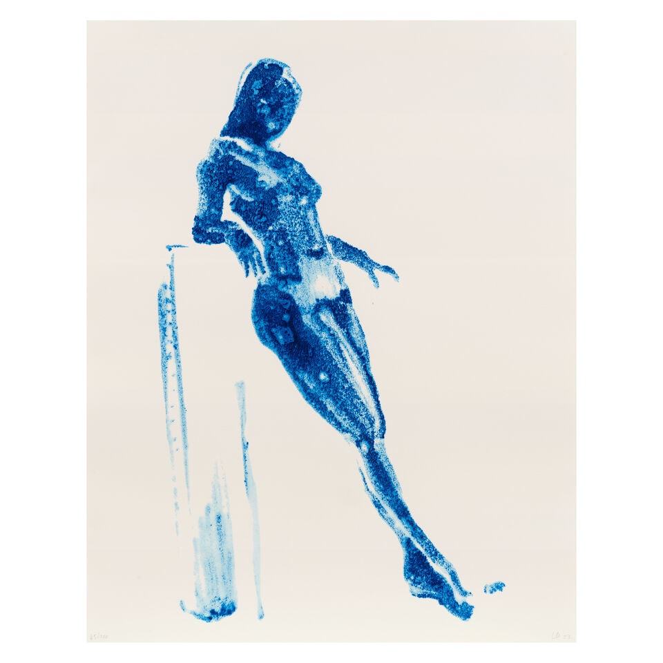 Lisa Brice (South African, born 1968) Untitled Screenprint in blue, 2023, on Somerset Velvet Wa... (1 of 2)