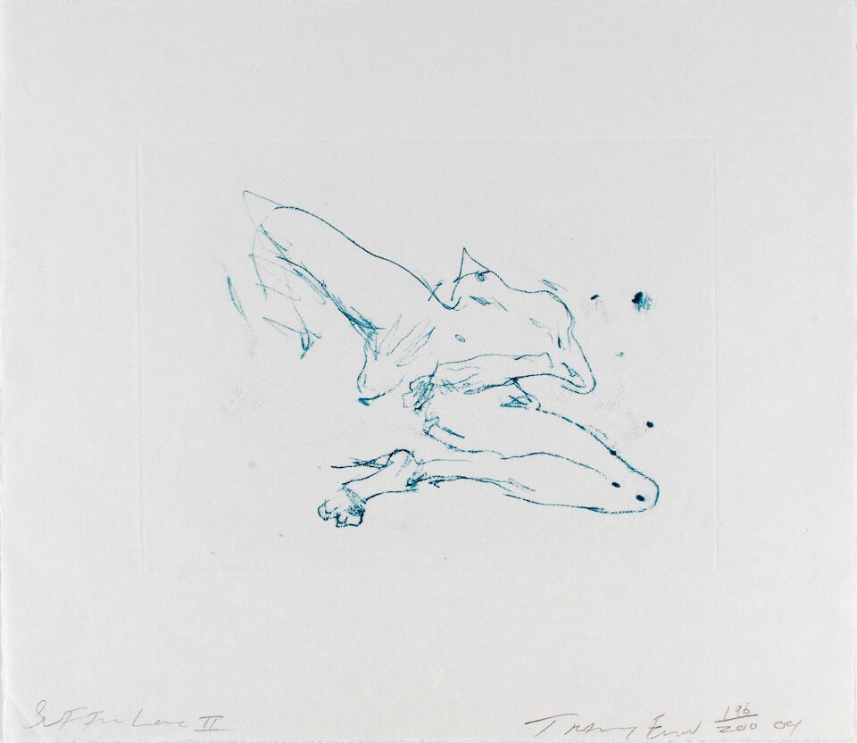 Dame Tracey Emin (British, born 1963) Suffer Love II Etching in colours, 2009, on Japanese Misum... (1 of 1)