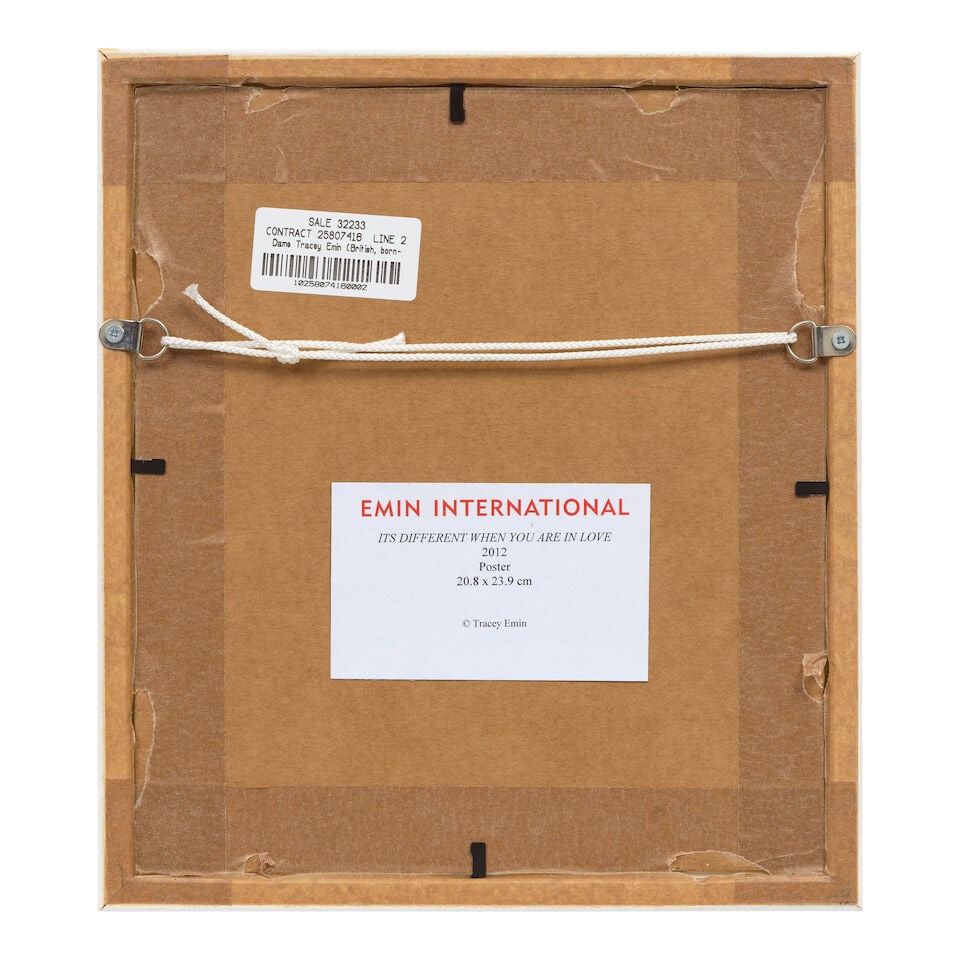 Dame Tracey Emin (British, born 1963) It's Different When You're In Love Digital print in colour... - 2