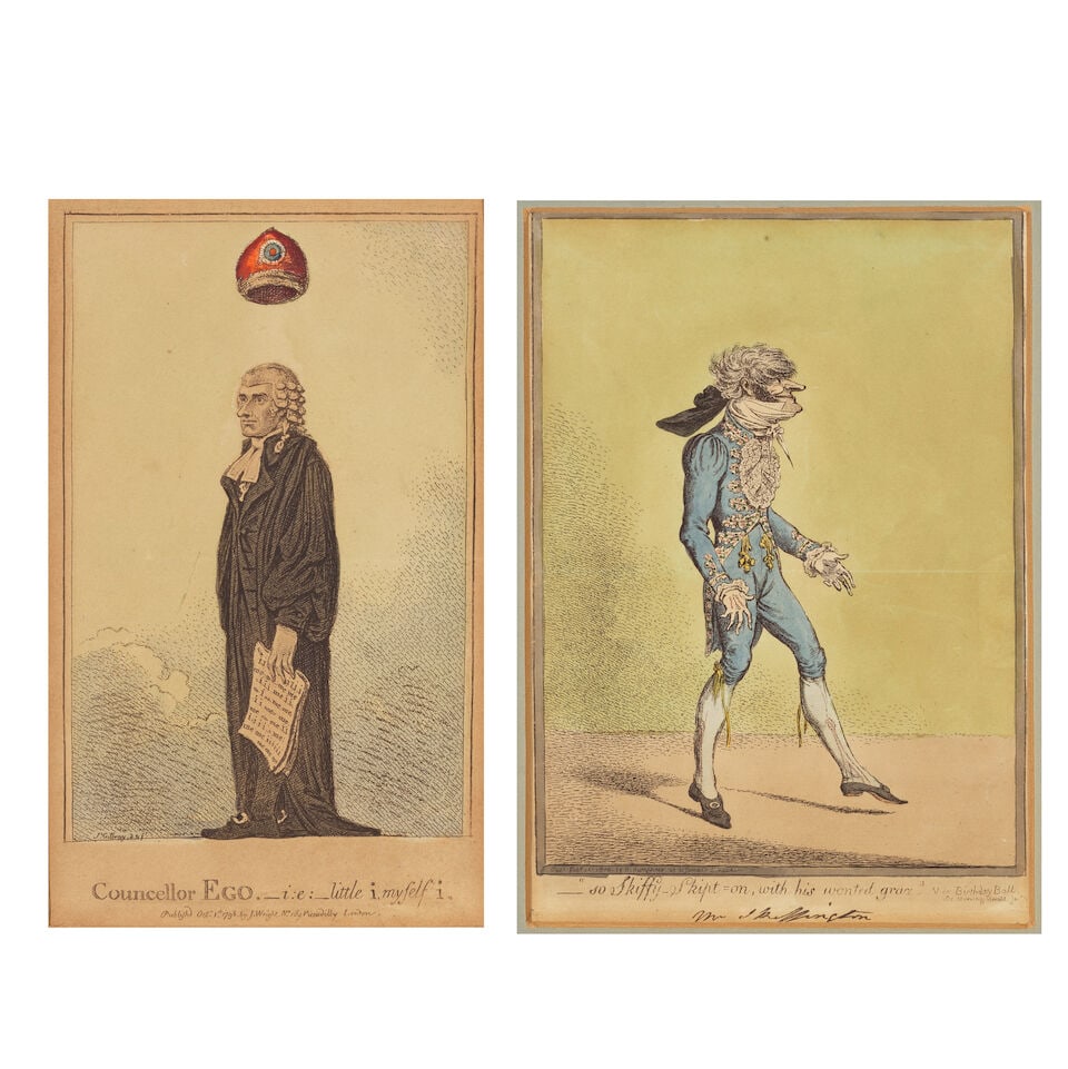 James Gillray (British, 1756-1815) So Skiffy-Skipt-on, with his wonted grace; Councellor Ego Two... (1 of 3)