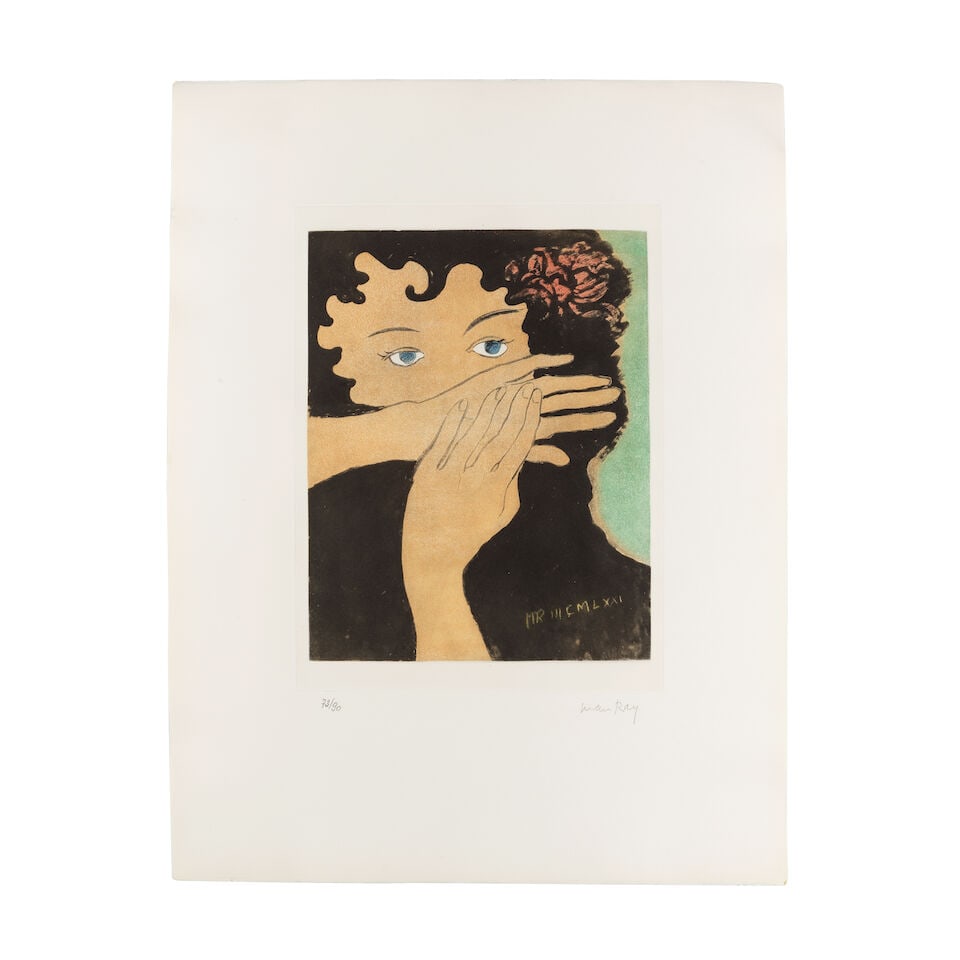 Man Ray (American, 1890-1976) Julie Aquatint in colours, 1970, on Japon paper, signed and number... (1 of 1)