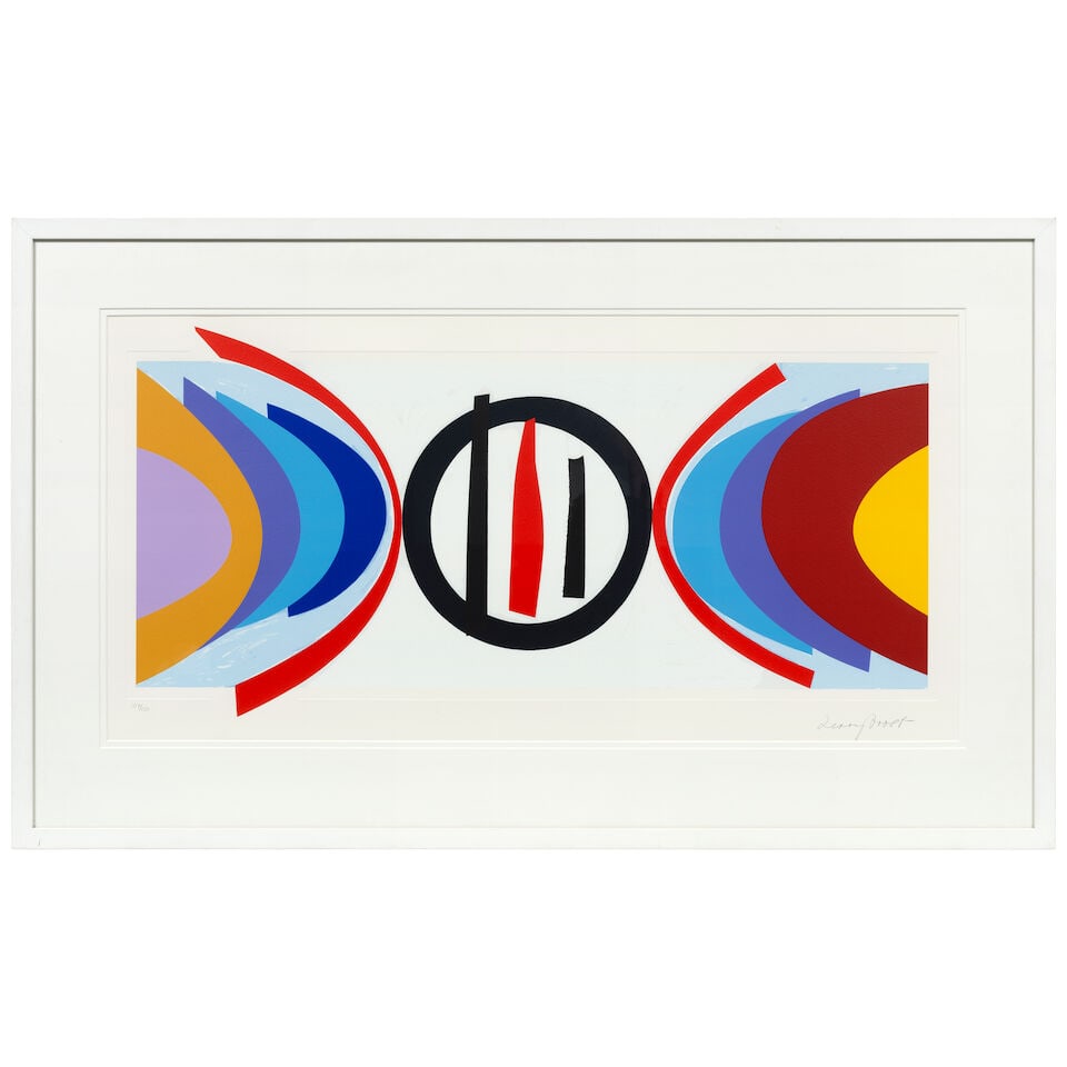 Sir Terry Frost R.A. (British, 1915-2003) Black Circle Screenprint in colours, 2002, on Arches w... - 2