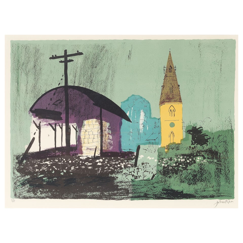 John Piper C.H. (British, 1903-1992) Seaton Lithograph in colours, 1978, on wove paper, signed a... (1 of 2)