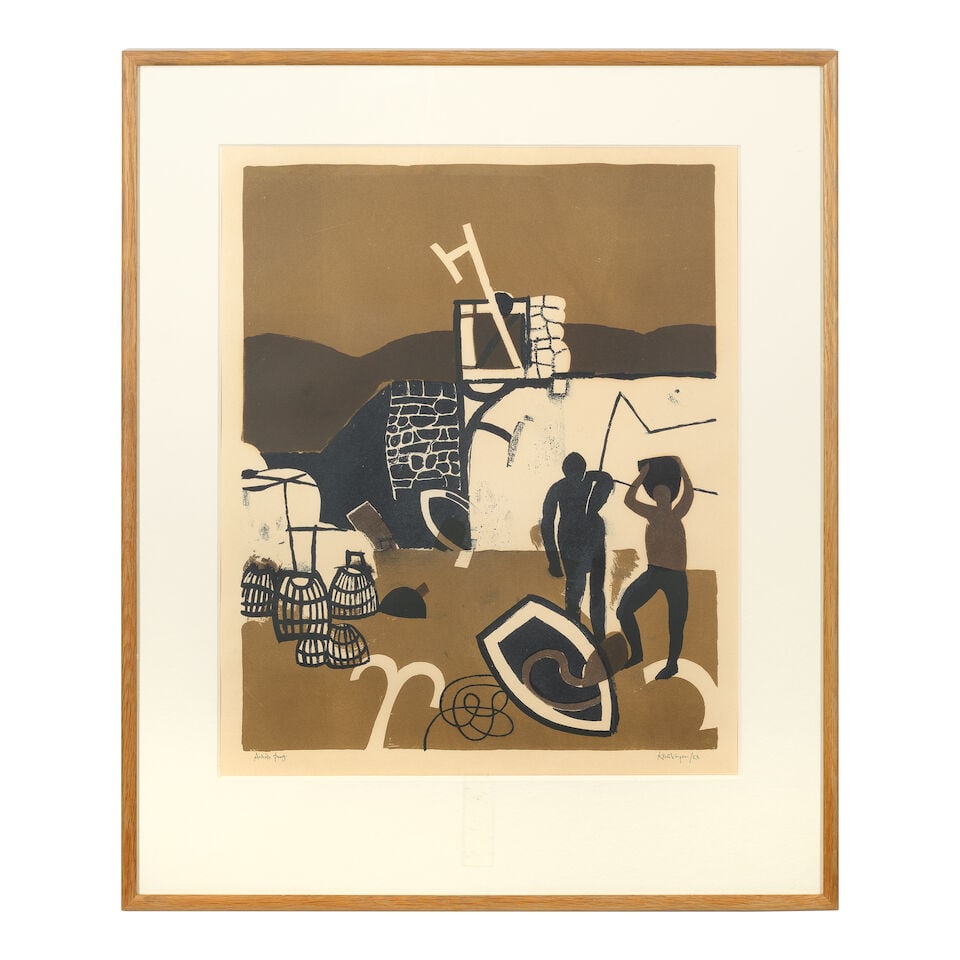 Keith Vaughan (British, 1912-1977) The Old Seaweed Hoist Lithograph in colours, 1953, on Marais ... - 2