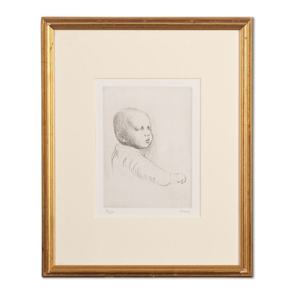 Henry Moore O.M., C.H. (British, 1898-1986) Child study Etching, 1979, on wove paper, signed and... - 2