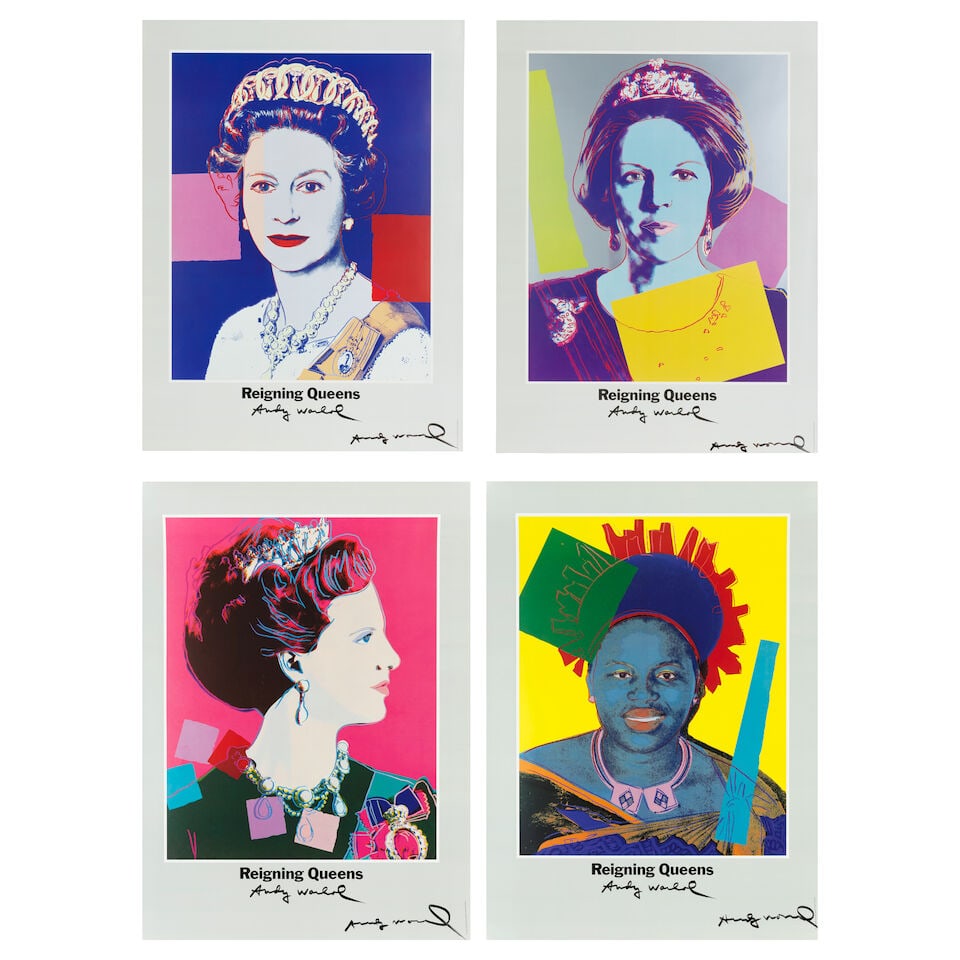 After Andy Warhol (American, 1928-1987) Reigning Queens (Posters) Four posters in colours, 1985-... (1 of 6)