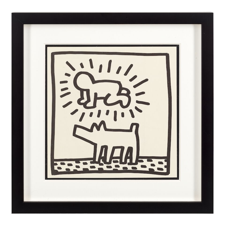 Keith Haring (American, 1958-1990) Eight Coloring Book Plates, from Keith Haring Eight double-si... - 12