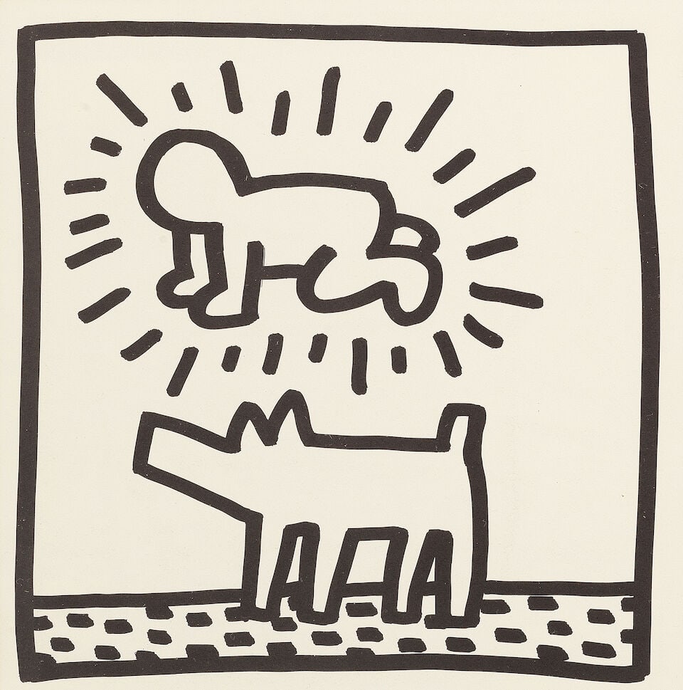 Keith Haring (American, 1958-1990) Eight Coloring Book Plates, from Keith Haring Eight double-si... - 4