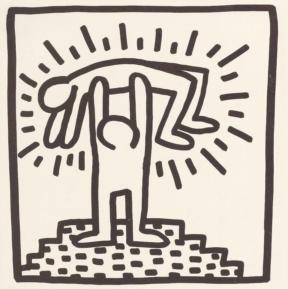 Keith Haring (American, 1958-1990) Eight Coloring Book Plates, from Keith Haring Eight double-si... - 7