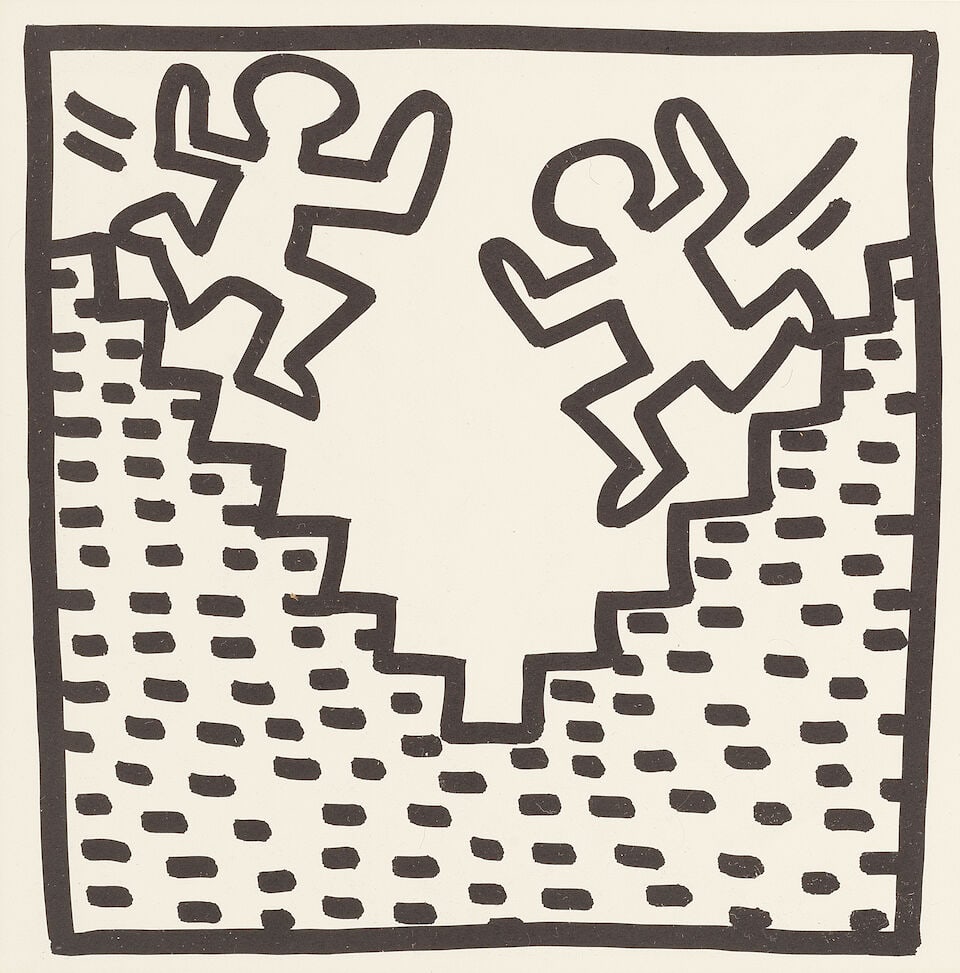 Keith Haring (American, 1958-1990) Eight Coloring Book Plates, from Keith Haring Eight double-si... - 8