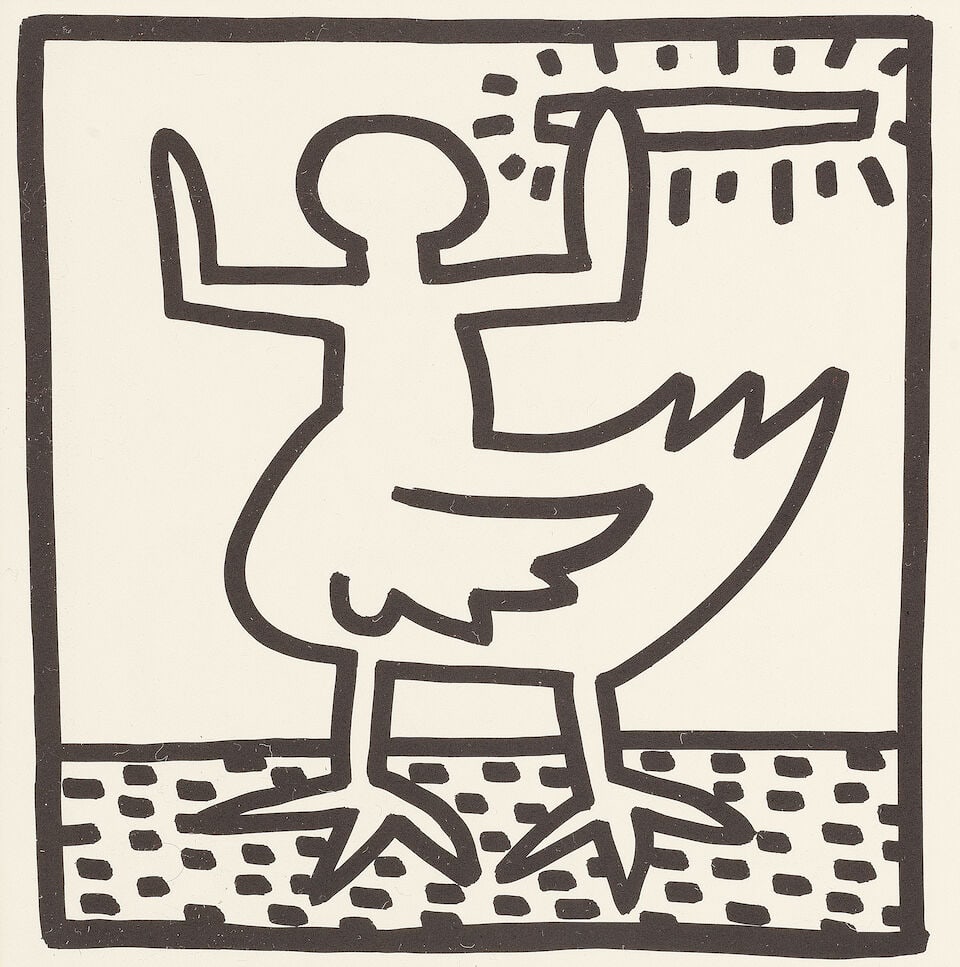 Keith Haring (American, 1958-1990) Eight Coloring Book Plates, from Keith Haring Eight double-si... - 9