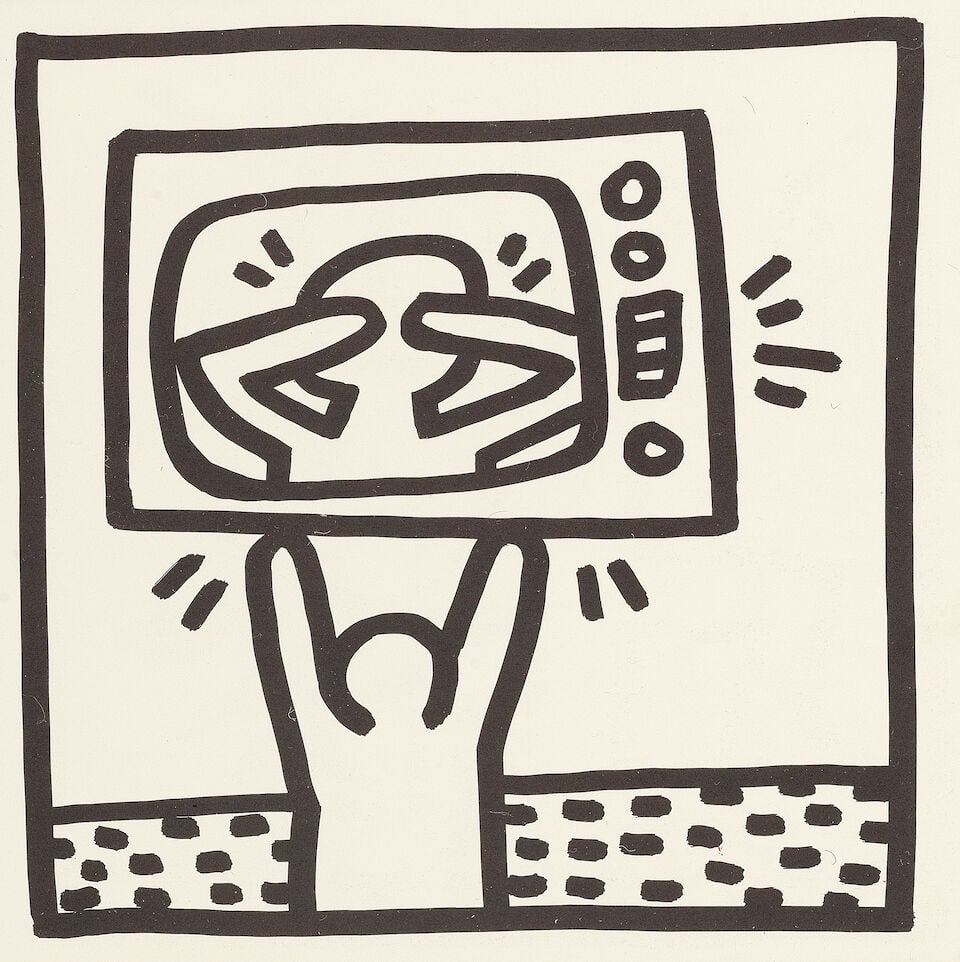 Keith Haring (American, 1958-1990) Eight Coloring Book Plates, from Keith Haring Eight double-si... - 4