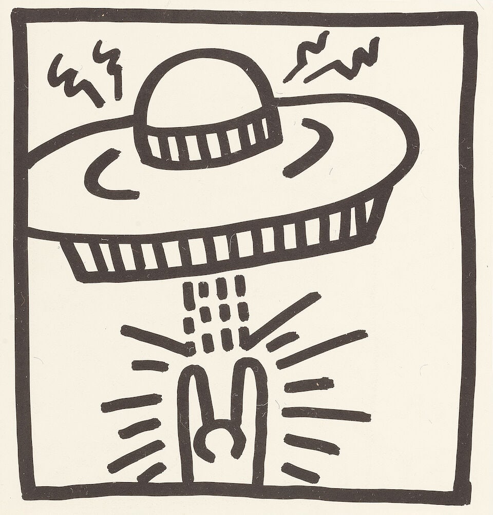 Keith Haring (American, 1958-1990) Eight Coloring Book Plates, from Keith Haring Eight double-si... - 5