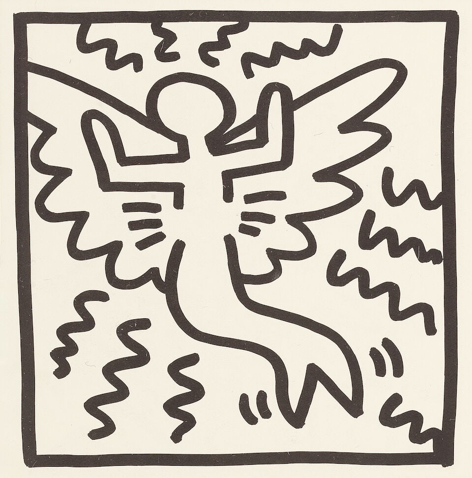 Keith Haring (American, 1958-1990) Eight Coloring Book Plates, from Keith Haring Eight double-si... - 7