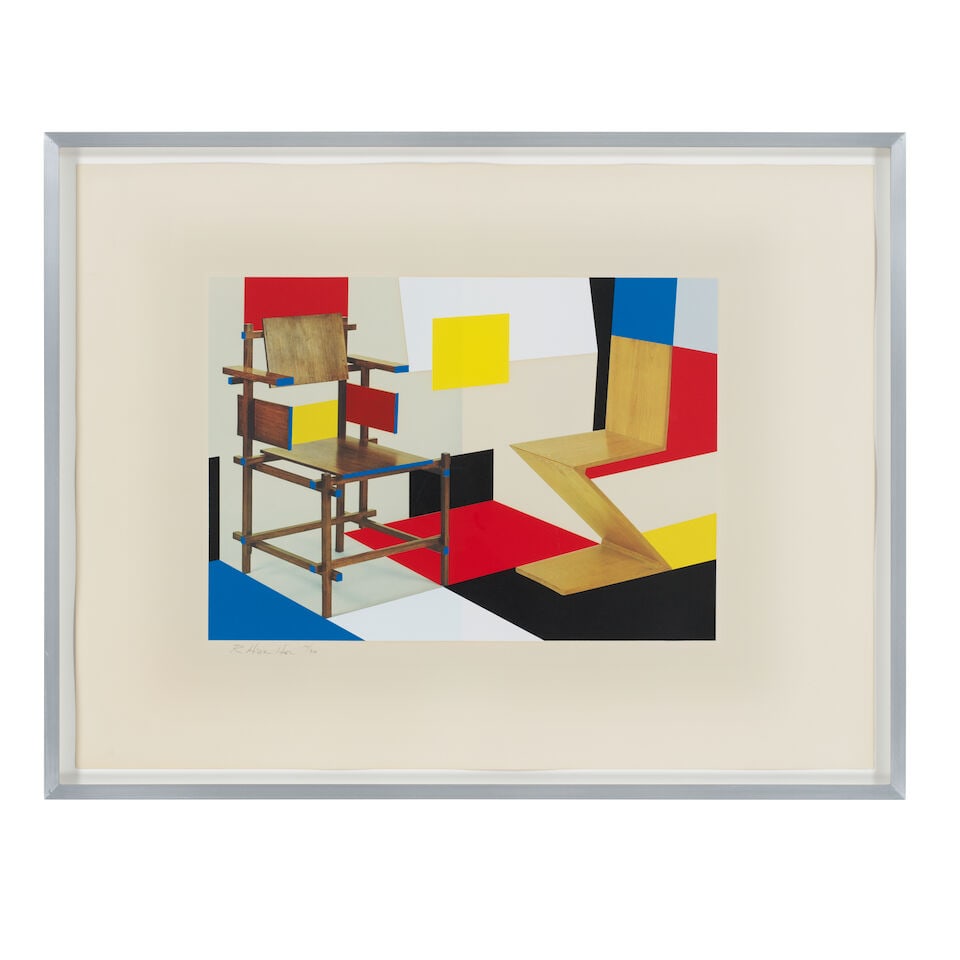 Richard Hamilton (British, 1922-2011) Putting on de Stijl Collotype and screenprint in colours, ... - 3