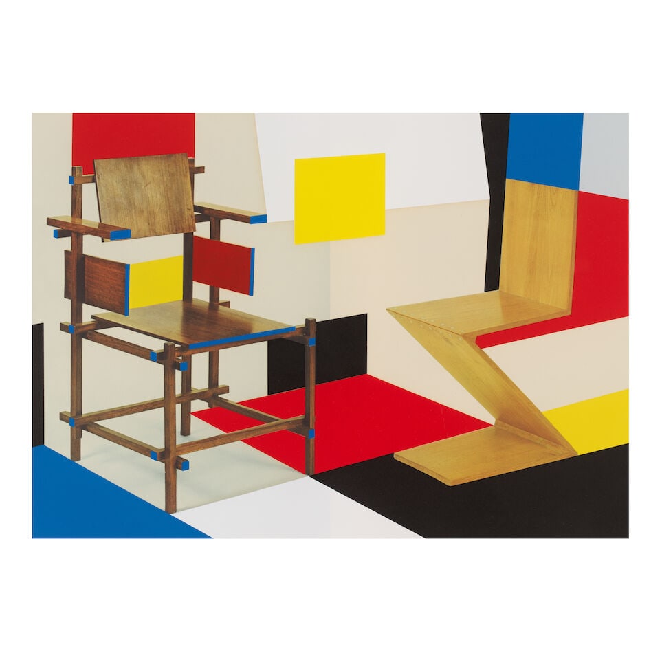 Richard Hamilton (British, 1922-2011) Putting on de Stijl Collotype and screenprint in colours, ... - 4