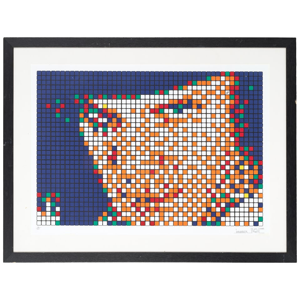 Invader (French, born 1969) Rubik Kubrick Clockwork Orange (Alex) Screenprint in colours, 2006, ... - 2