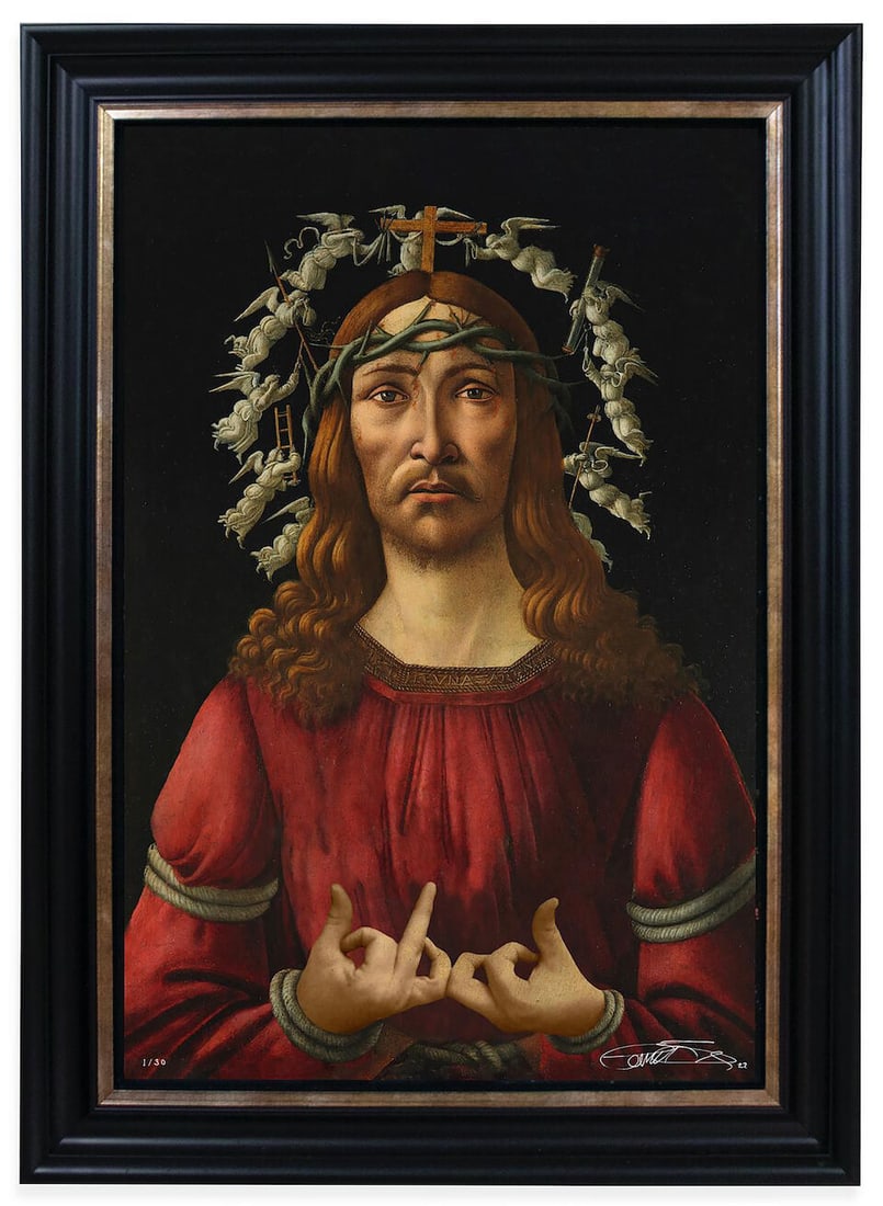 The Connor Brothers (British, born 1968) Gang Jesus Pigment print and silkscreen in colours, 202...: The Connor Brothers (British, born 1968) Gang Jesus Pigment print and silkscreen in colours, 2022, on archival paper, signed, dated and numbered 1/30 in white (there were also five artist's proofs),