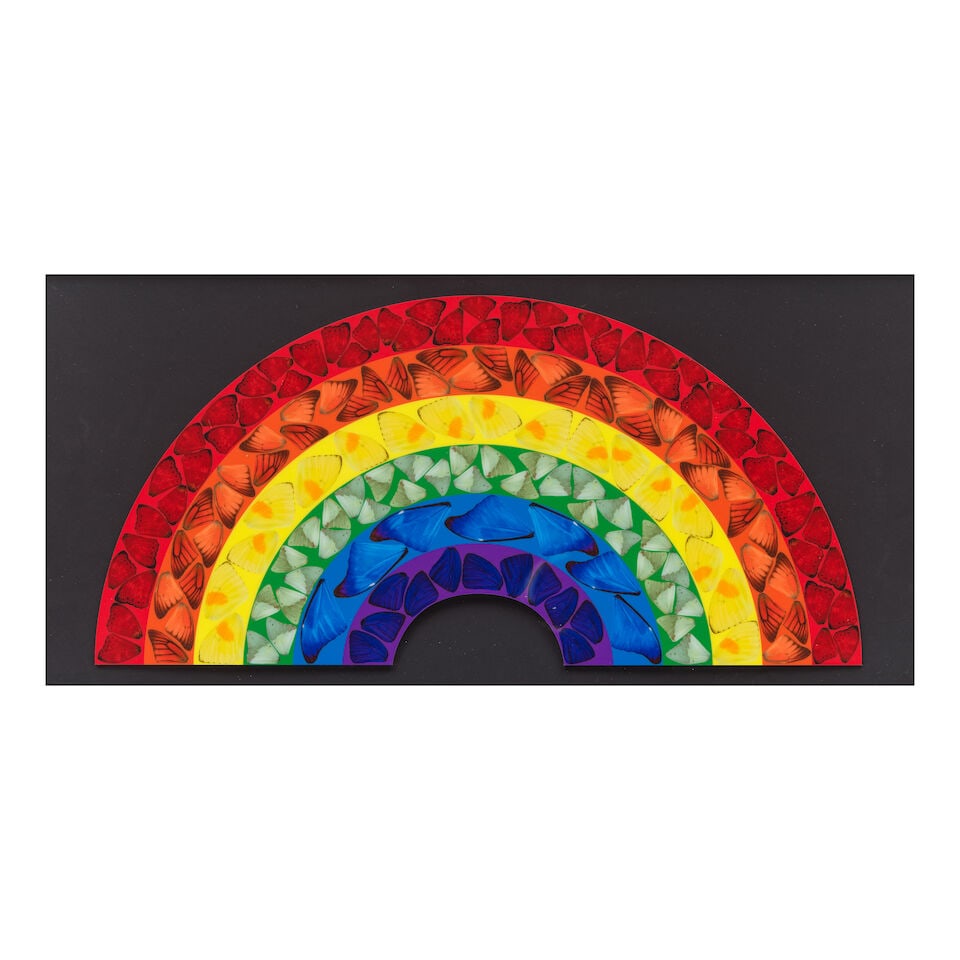 Damien Hirst (British, born 1965) Butterfly Rainbow (Small) (H7-2) Diasec-mounted giclée pr...: Damien Hirst (British, born 1965) Butterfly Rainbow (Small) (H7-2) Diasec-mounted giclée print in colours, 2020, on aluminium composite panel, with the artist's printed signature and