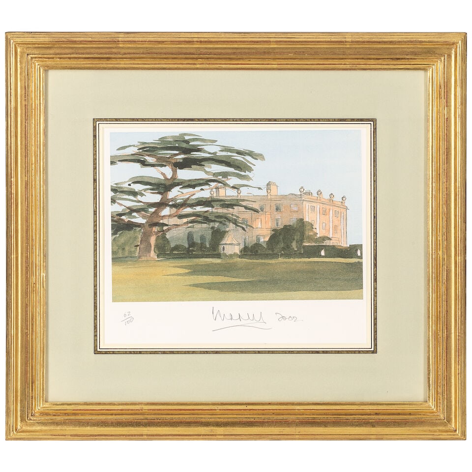 HM King Charles III (British, born 1948) Highgrove and the Cedar Tree Lithograph in colours, 200... - 4