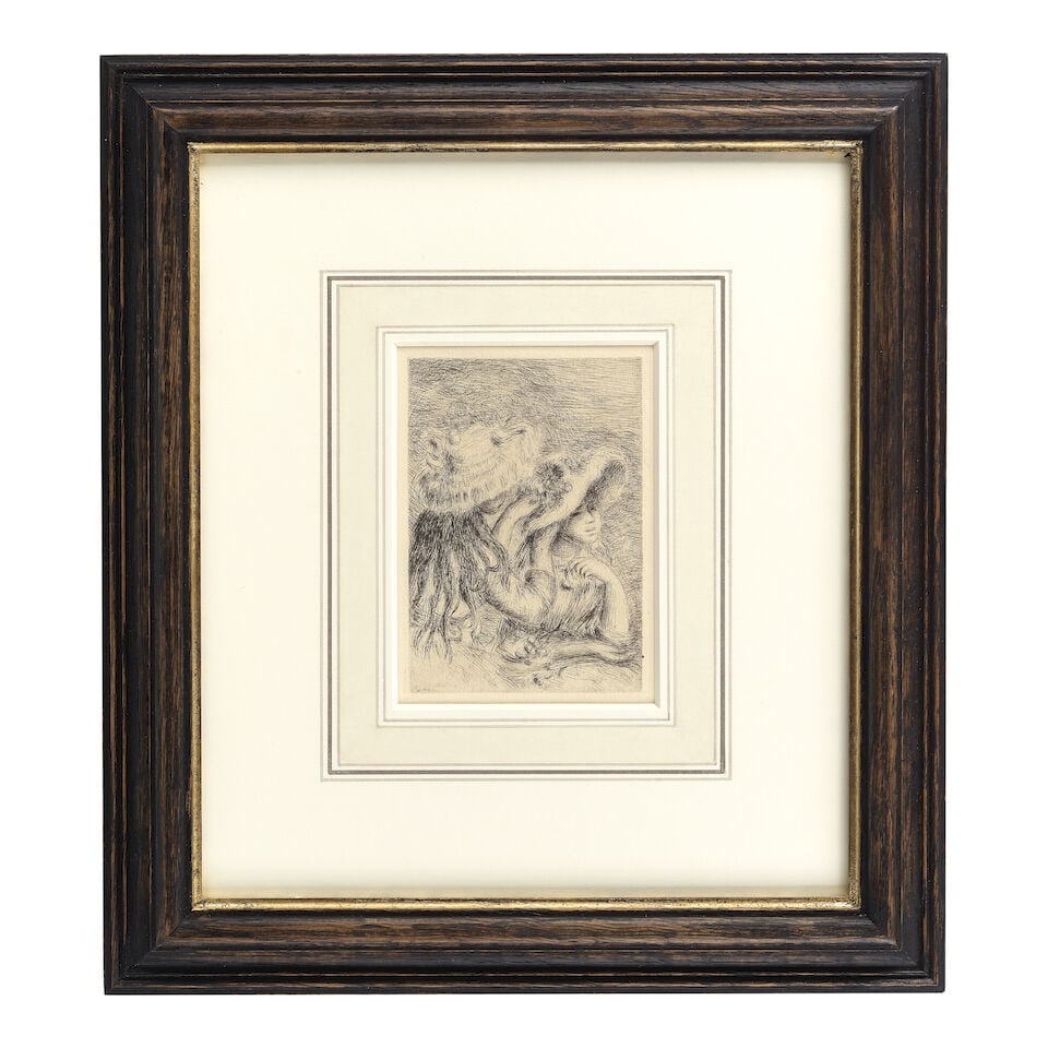 Pierre-Auguste Renoir (French, 1841-1919) Le Chapeau Épinglé, 3e planche Etching with ... - 3