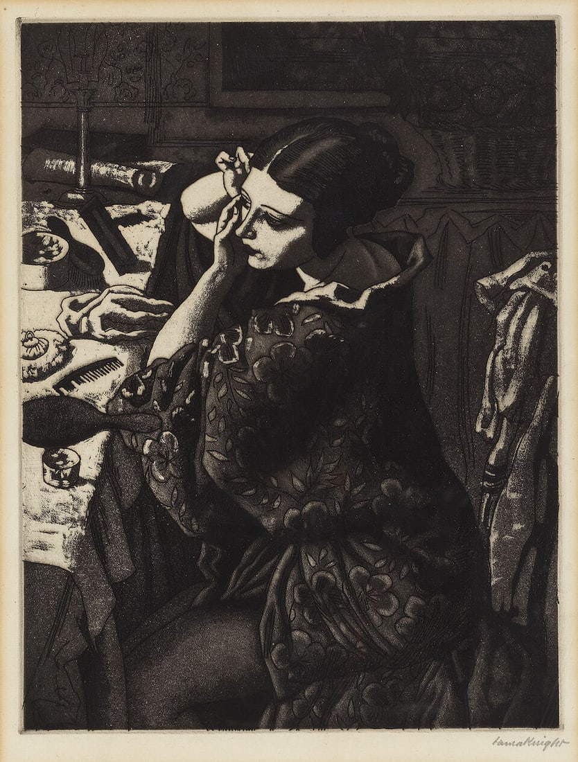 Dame Laura Knight, RA, RWS (British, 1877-1970) Powder and Paint; Circus Dressing Room Two etchi... - 3