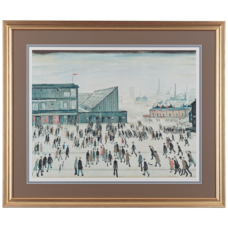Laurence Stephen Lowry R.A. (British, 1887-1976) Going to the Match Offset lithograph in colours... - 2