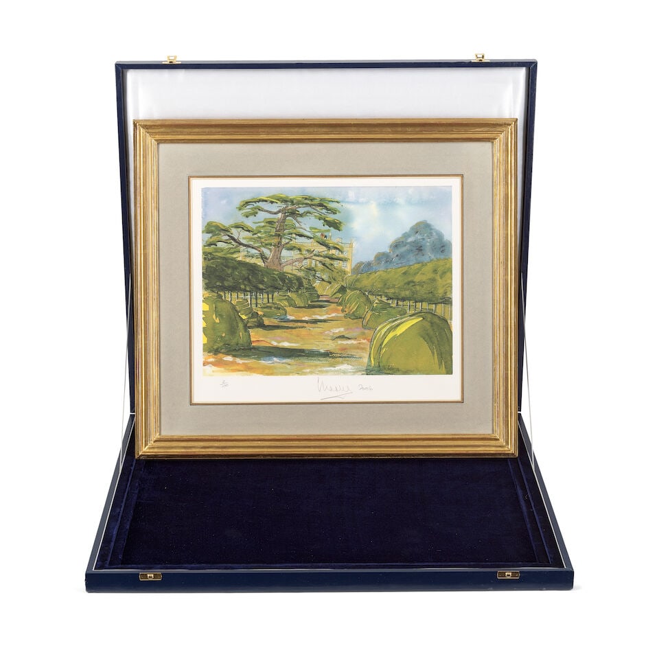 HM King Charles III (British, born 1948) The Thyme Walk, Highgrove House Lithograph in colours, ... - 2