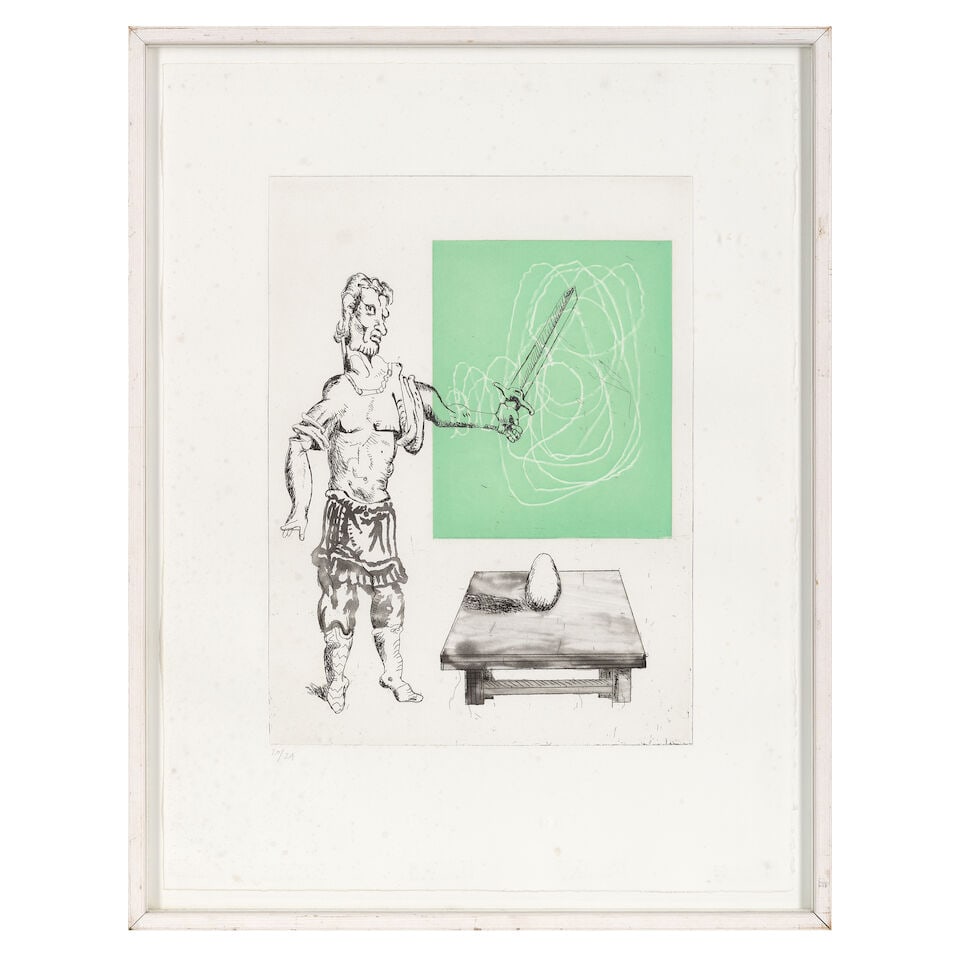 Martin Kippenberger (German, 1953-1997) Der Eiermann; Die Eierfrau Two etchings with spit-bite a... - 5