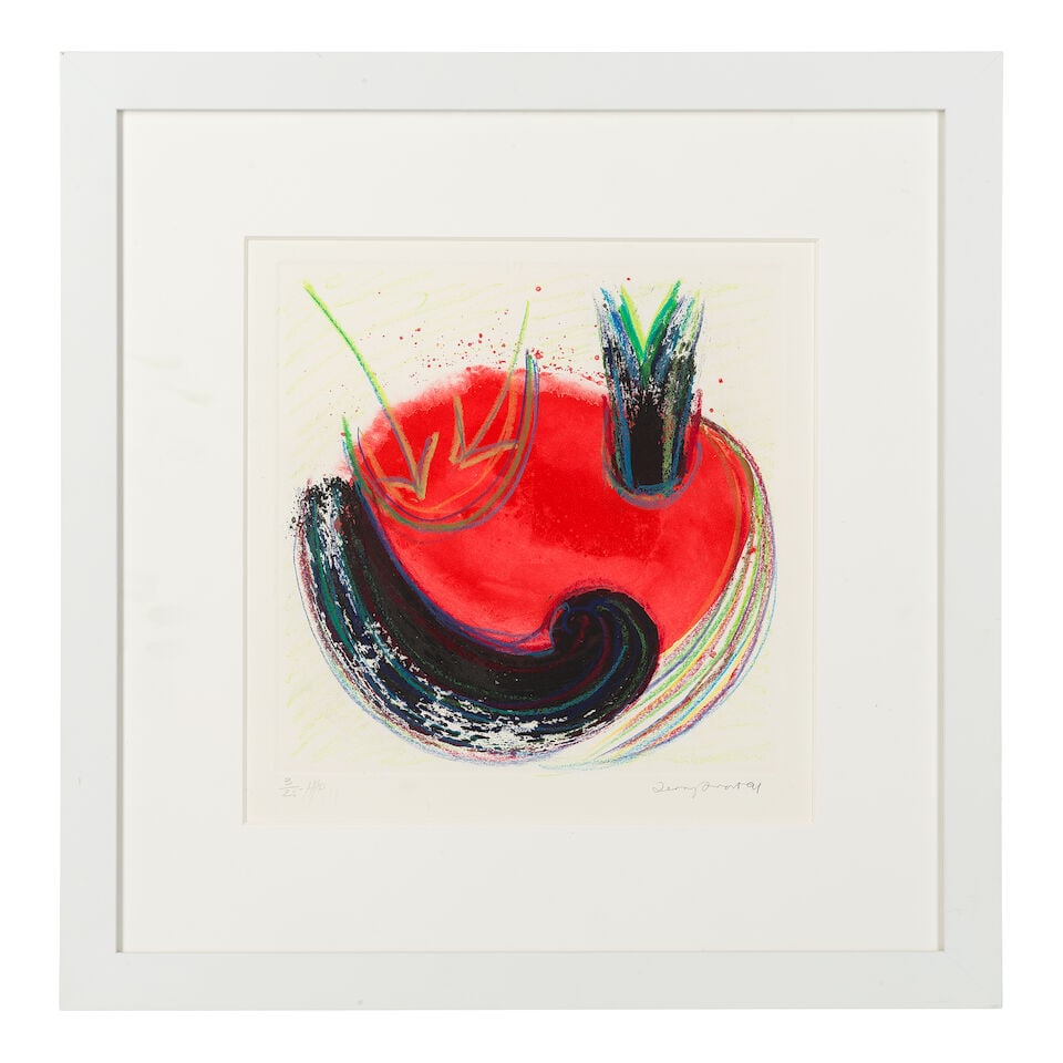 Sir Terry Frost R.A. (British, 1915-2003) Ghost I (Red) Etching with aquatint in colours with ex... - 2