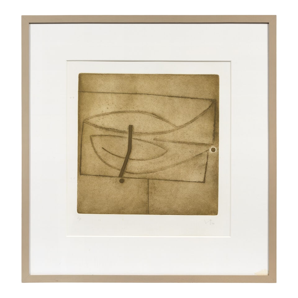 Victor Pasmore R.A. (British, 1908-1998) Linear Development in One Movement Etching and aquatint... - 2