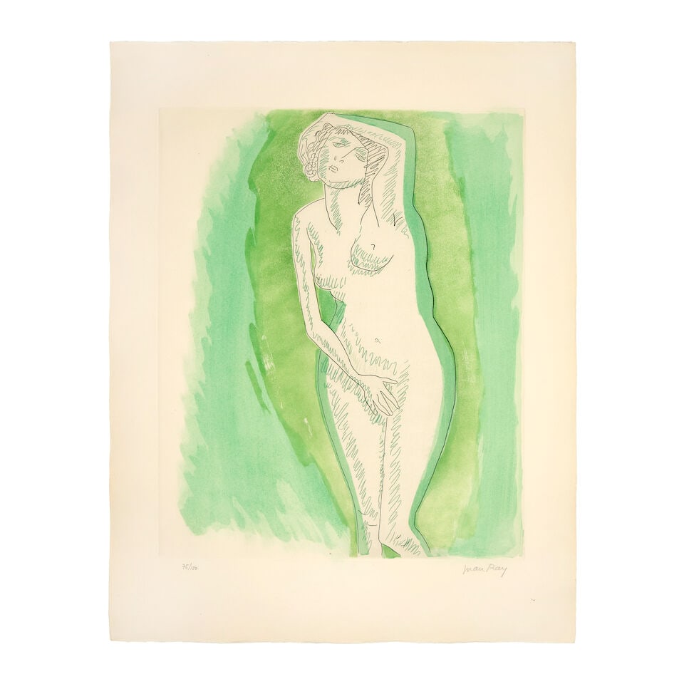 Man Ray (American, 1890-1976) Monocopter; Kiki Two etchings and aquatint in colours, 1971, on Ar... - 2