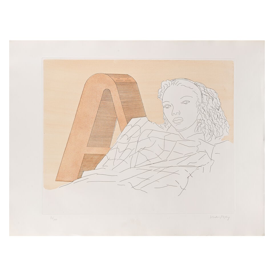 Man Ray (American, 1890-1976) Letter A (L'A); Magie de L'image Two etchings with aquatint in col... - 3