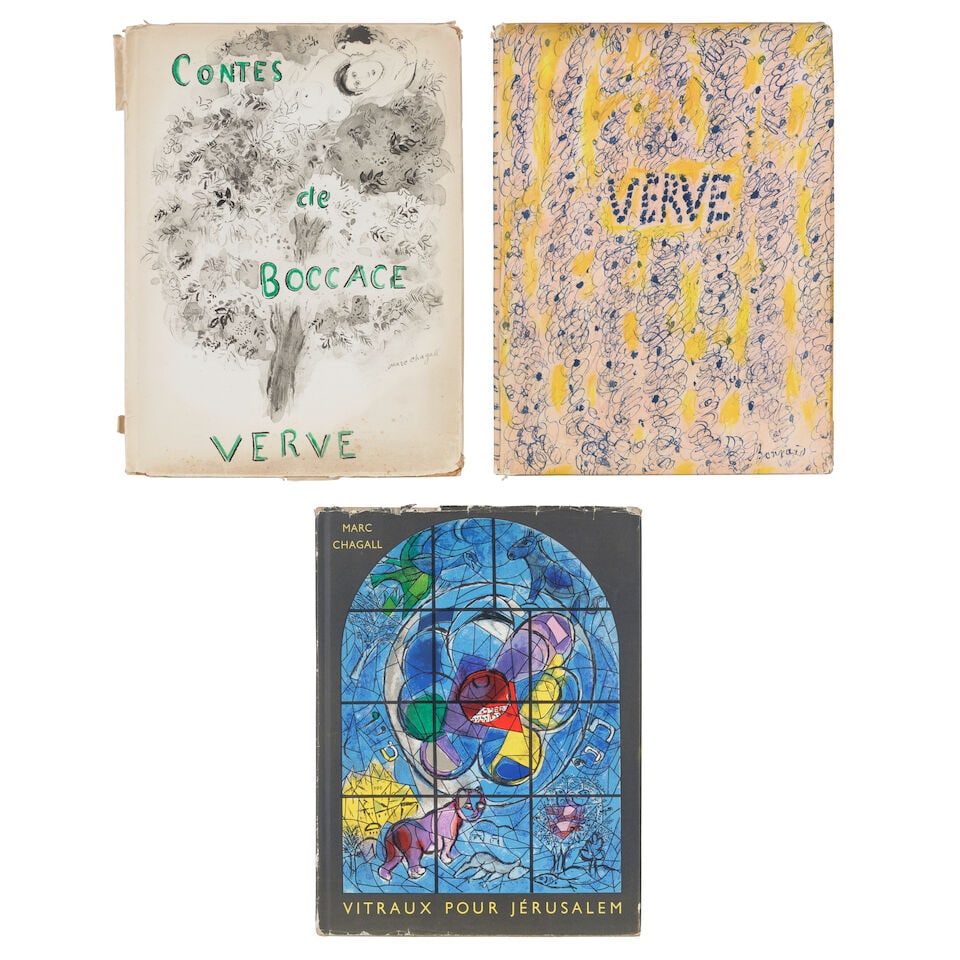 VARIOUS ARTISTS REVUE VERVE, TERIADE, E., editor. A collection of two Verve magazines (containi...: VARIOUS ARTISTS REVUE VERVE, TERIADE, E., editor. A collection of two Verve magazines (containing three numbers) with original lithographs, Paris, 1947-1950, all circa 360 x 270 mm, including: 1. vol.