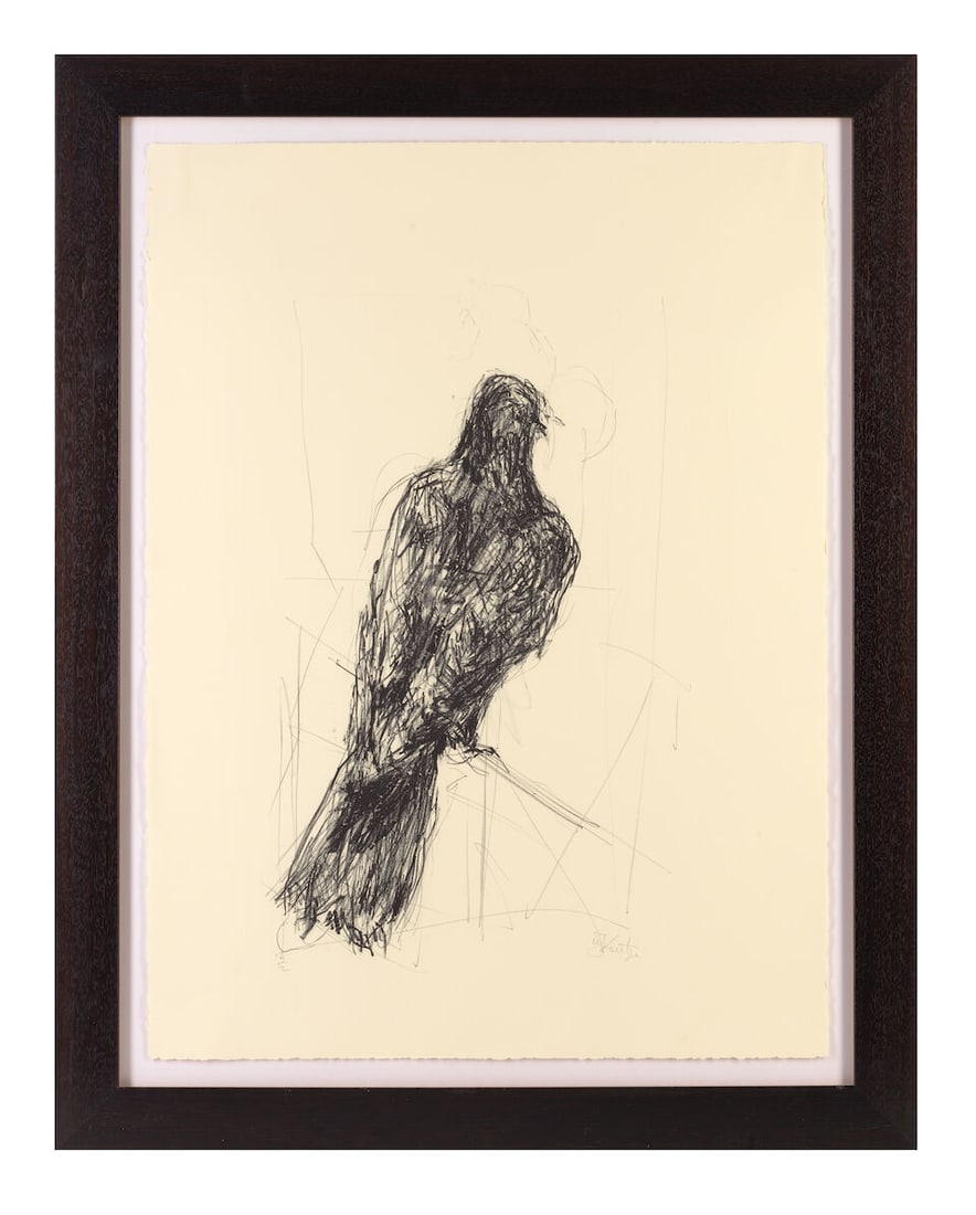 William Kentridge (South African, born 1955) Bird Lithograph, 2004, on Arches cream wove paper, ... - 3